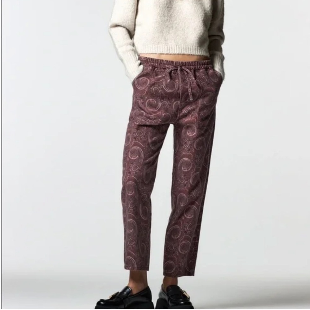 Zara Brown Joggers with Soft Cotton Blend. Size Cs. Style 4043/273/956